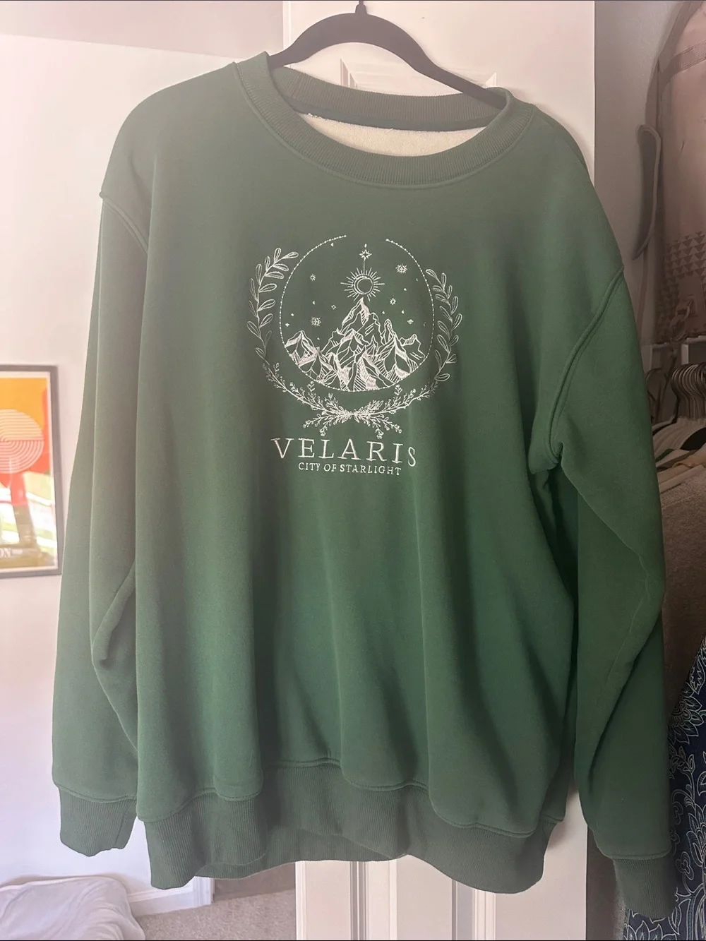 Velaris Forest Green Velaris 'City of Starlight' Crewneck Sweater